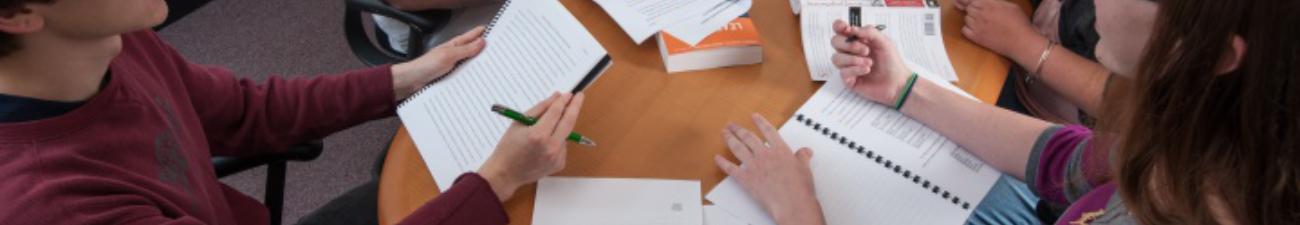 Honors students studying